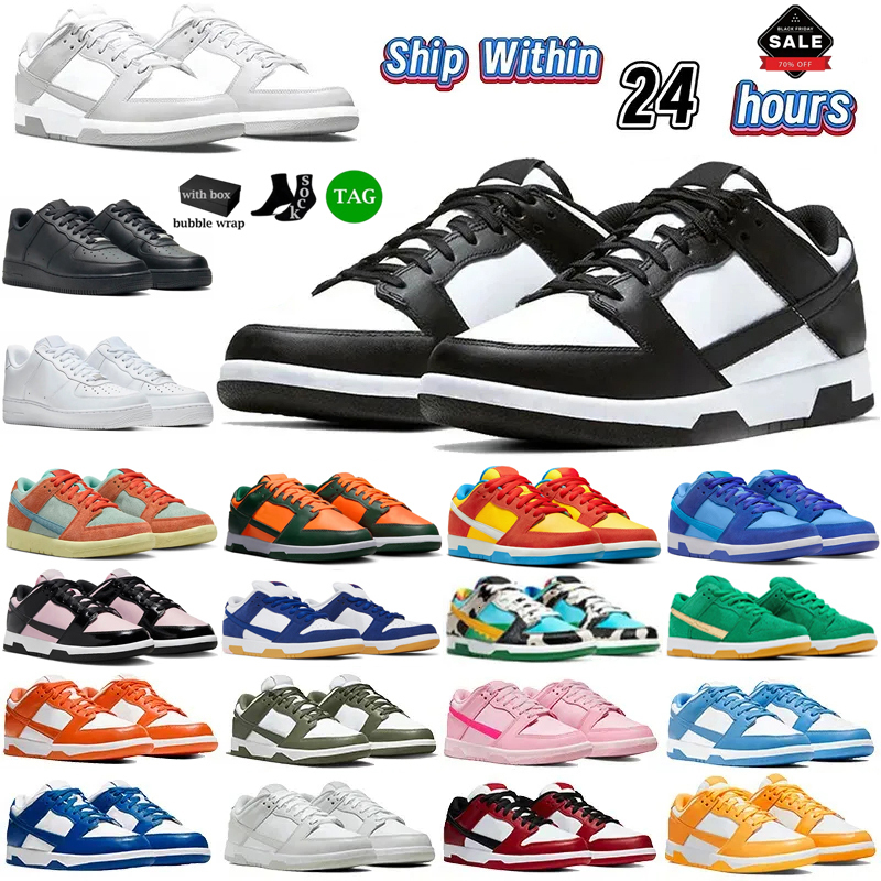 Designer Running Shoes for Men Women Flat Sneakers Pandas Low White Black Photon Dust Grey Fog Triple Pink Green UNC Gym plate-forme Mens Trainers S