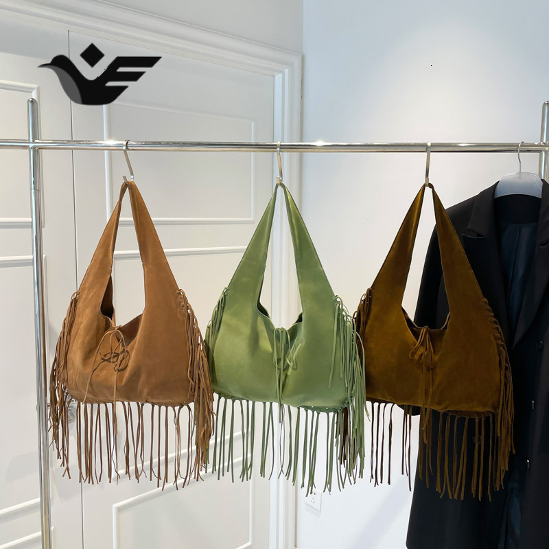 Feiyan Free Shipping New Designer Bag 2025 Lazy Style Large Capacity Tassel Women's Armpit Bag Korean Version Niche Casual Fashion Single Shoul