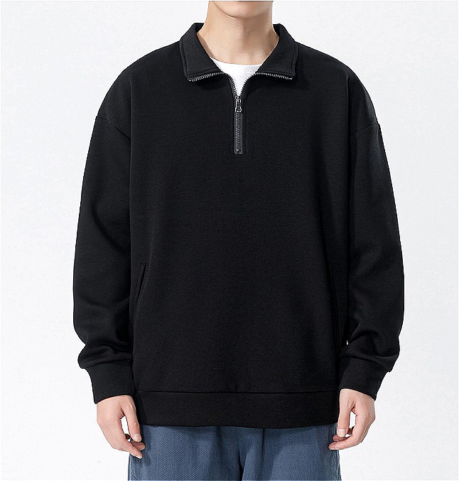H162 Turtleneck Sweatshirt for Men Autumn and Winter Thickened Loose Trendy