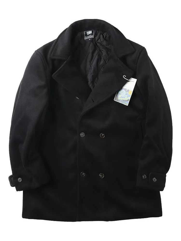 Winter Thiened Woolen Navy Peacoat Outdoor Windproof Warm Inner Woolen Coat Youth Casual Long Sve Double Breasted Coat X250919
