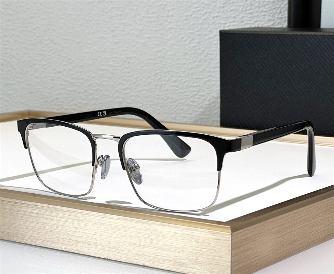 Fashion classic designer mens optical glasses 54T vintage simple rectangular metal eyewear designs avant-garde leisure versatile style Anti-Ultravio