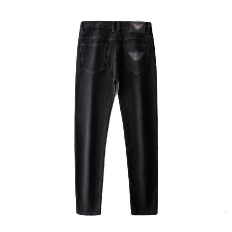 Designer di jeans maschile iridescente ricamato elasticite lavate sottili pantaloni lunghi dritti in stile coreano Micro comodo i1zr 7p9q