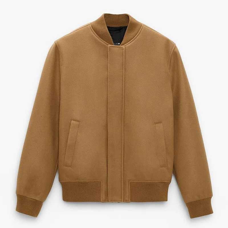 Mens Retro Casual Pilot Jacket Autumn and Winter Baseball Collar Woolen Coat Streetwear High Quality Bomber Jacket X250919
