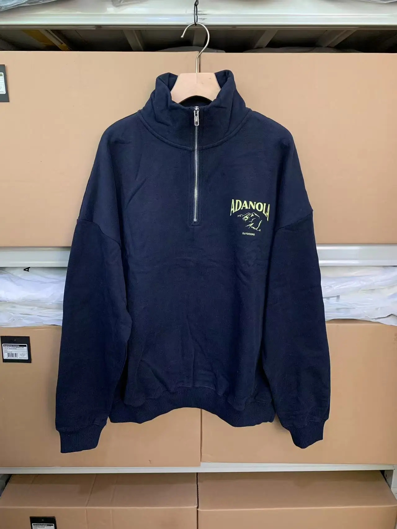 Kendal Oversized Hoodie Cotton Stand Collar Fitn Sportswear Street Sle Long Sve Thiened Autumn Spring Zipper Closure 250918