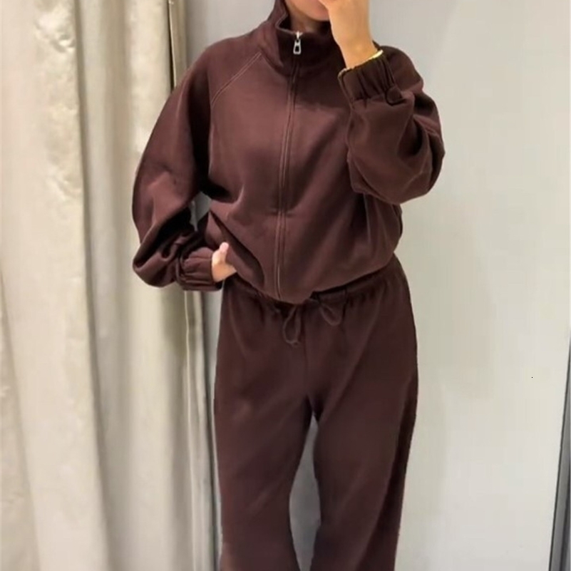 Pantaloni per la felpa da pista da donna per pista da pista per la pista da donna 2 per palette per pulsanti per pullover sciolte cuscine