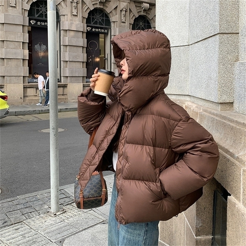 Veste à capuche d'automne hiver épaissis épaissamment chauds solide décontracté en coton
