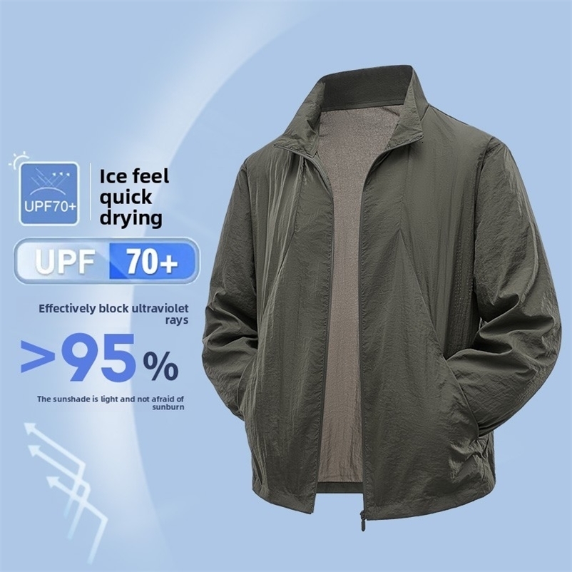 Écran solaire respirant section mince de chemise de soleil extérieur vêtements de pêche à la mode soft-inseasy pour transporter la veste supérieu
