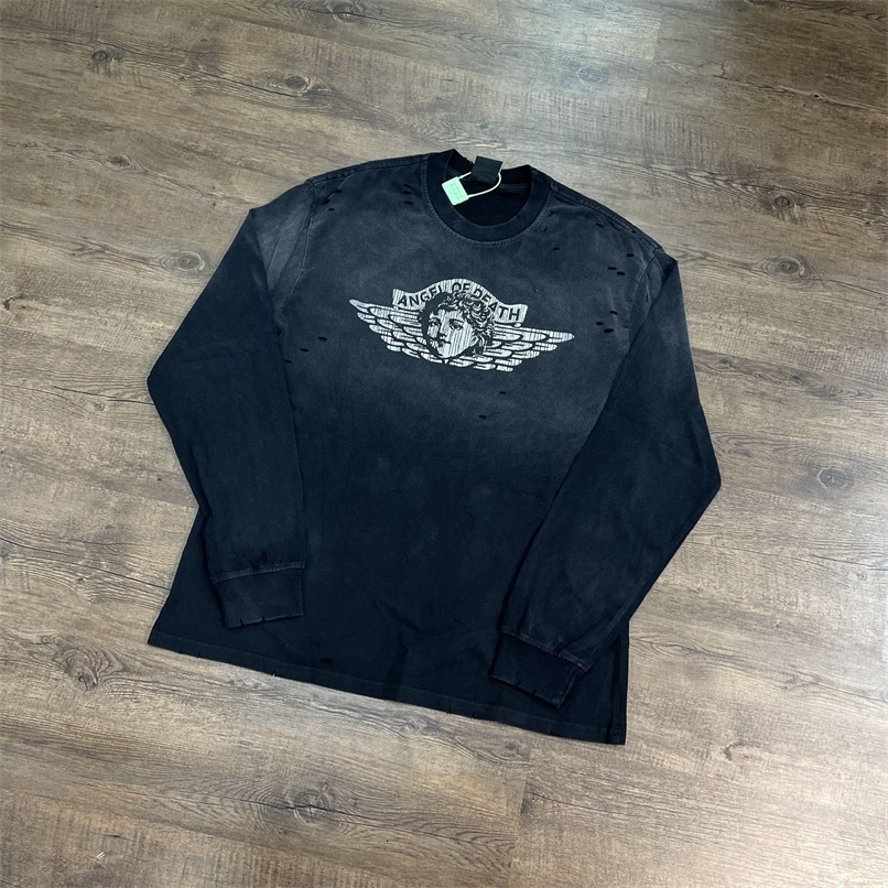 Yao Fashion Saint Of Michael Streetwear Vintage Retro 100 Cotton Oversize Casual Graphics Long Sleeve Tops T Shirt For Men250918