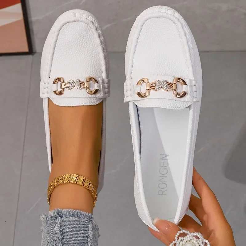 Womens Casual Slip Mary Jane Shoes 2025 Spring Autumn New Fi Round Toe Solid Soft Sole Flat Loafers Zapatos De MujerXJ250919
