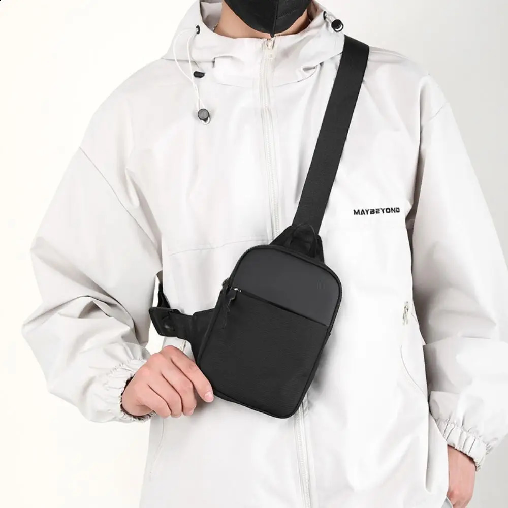 Mens Chest Bag Fashion Small Canvas Shoulder Crossbody Bags for Man Mini Cloth Sling Sport Cross Phone Male Handbag 250918