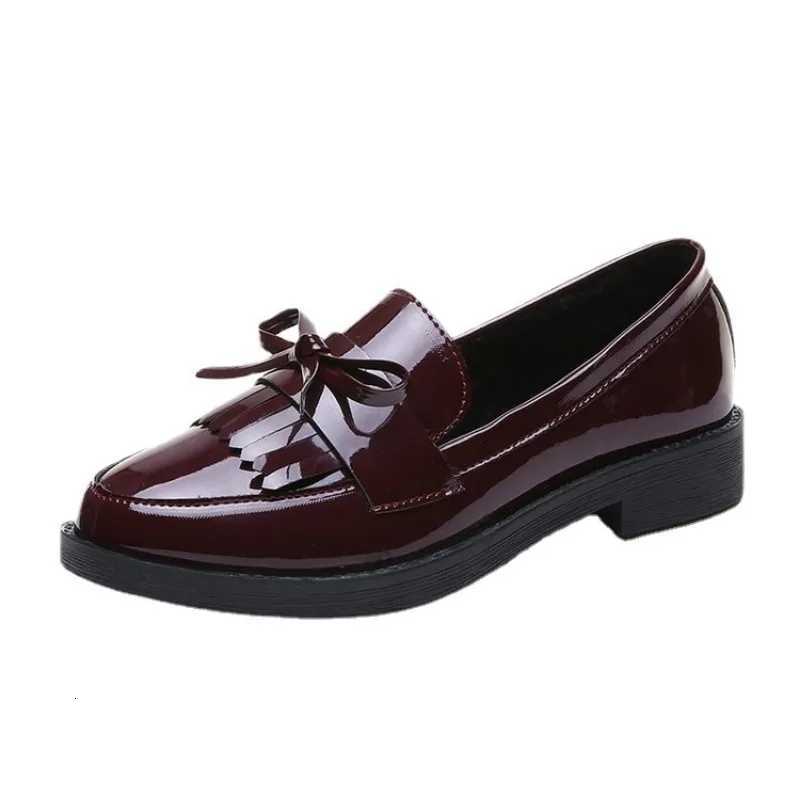 Plus Size 3542 Shoes for Women Casual Loafers Spring Autumn PU Waterproof Platform Elegant Bow Office Zapatos De MujerXJ250919