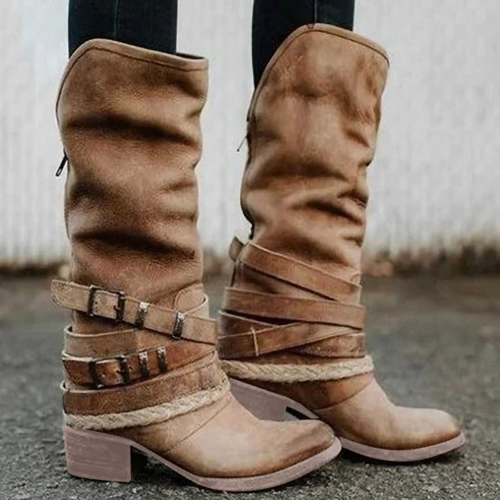 Bottes de mode pour femmes genoux hauts talons talons chaussures de femmes bottes d'hiver bottes mi-bottes pointues neuf demi-bottes pour les fem