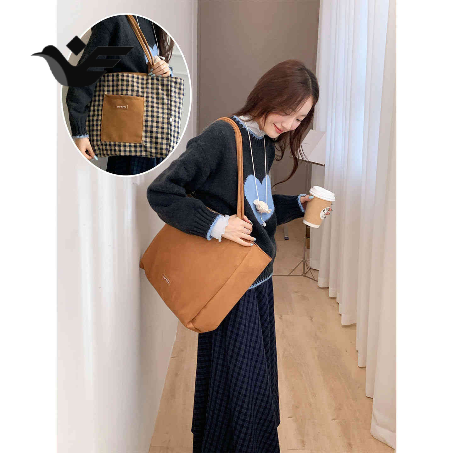 Feiyan Livraison gratuite Nouveau sac de créateur 2025 Automne et hiver de haute qualité en cuir en cuir en cuir rétro double face sac à main lez