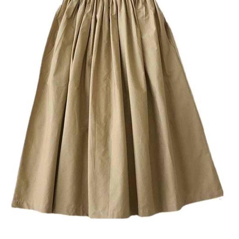 Femmes blanches jupe longues poches de mode plissées de longueur de genou plissée automne 2025 Casual Elegant High Taist A Line Femme Y250918
