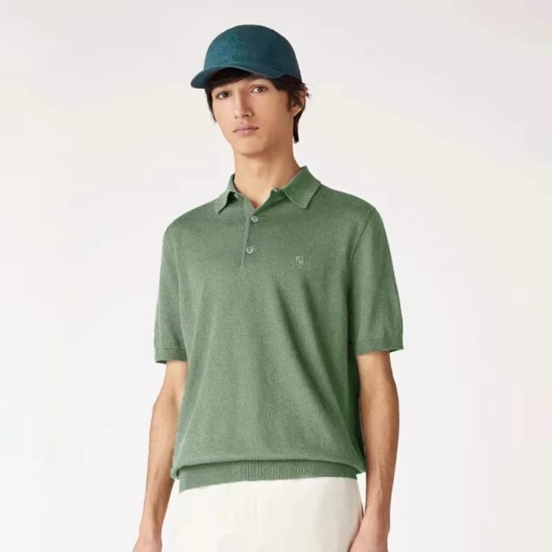 Polos de créateurs pour hommes 100% coton T-shirt à manches courtes à manches courtes L1289
