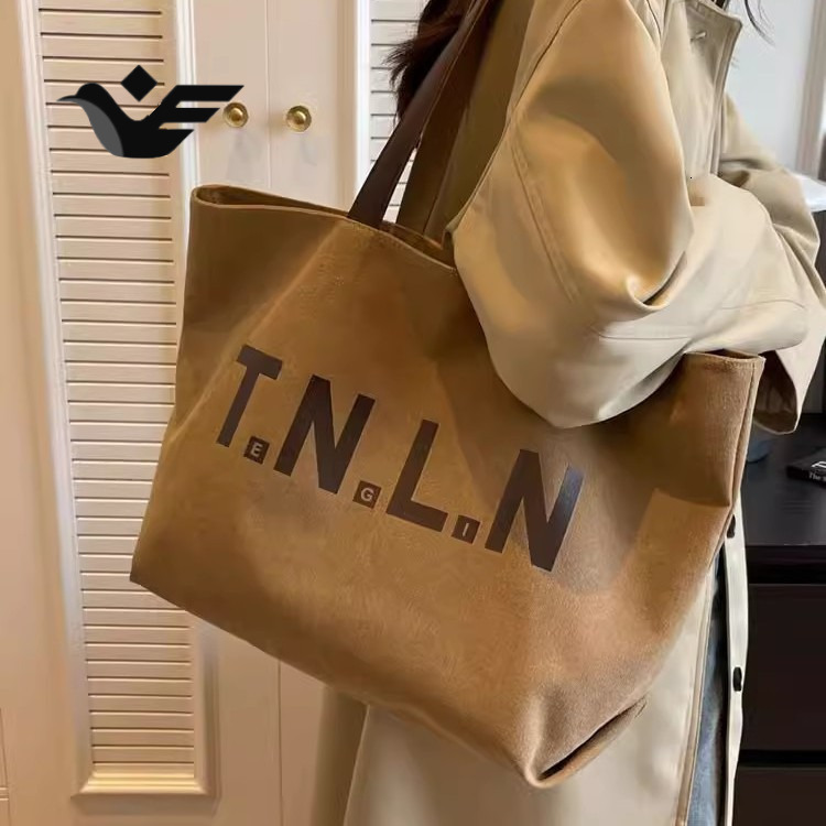 Feiyan Free Shipping New Designer Bag Canvas Bag INS High-end Niche Artistic Shoulder Bag For Women Large Capacity Autumn Winter Versatile Student C