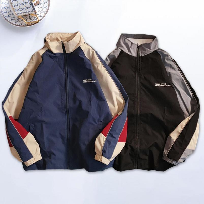 Korean Varsity Jacket Men High Street Patchwork Letter Print Windbreaker Coats Women Spring Summer Thin Fashion College Jackets 250919