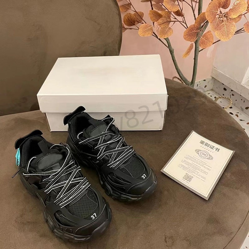track Casual Shoes Leather Trainer Platform Trainers Shoes Luxury Designer Tripler Black Nylon Printed Men Women Track 3.0 mens womens heavy duty so