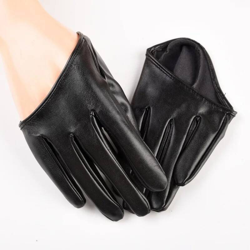 Women DS Half Palm Nightclub Pole Dancing Stage Performance Fashion Personality Hip Hop Gloves Leather Multicolor Soft ddmythur