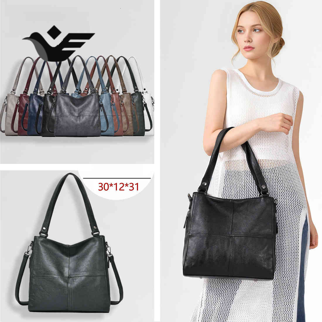 Feiyan Livraison gratuite nouveau sac de créateur Sac à bandoulière de couleur solide rétro 2025 sac à main de grande qualité sac à main de grand