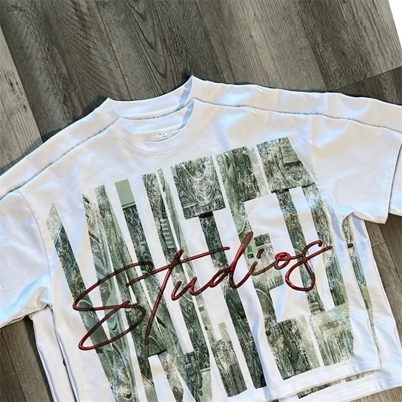 Y2K Fashion Oversized Letter Printing Loose Short Tshirt Womens Harajuku HipHop Gothic Casual Joker Couple Street Wear 250918