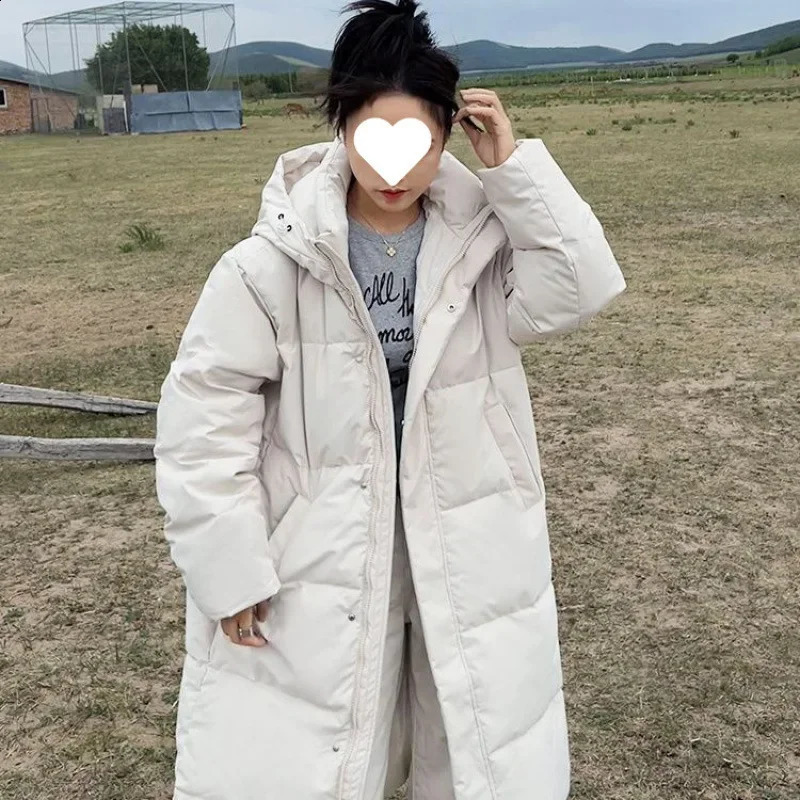 Winter Thickened Padded Cotton Coat Womens Hooded LooseFit Puffer Jacket DownCottonPadded Coat for Cold Weather Scenarios 250917