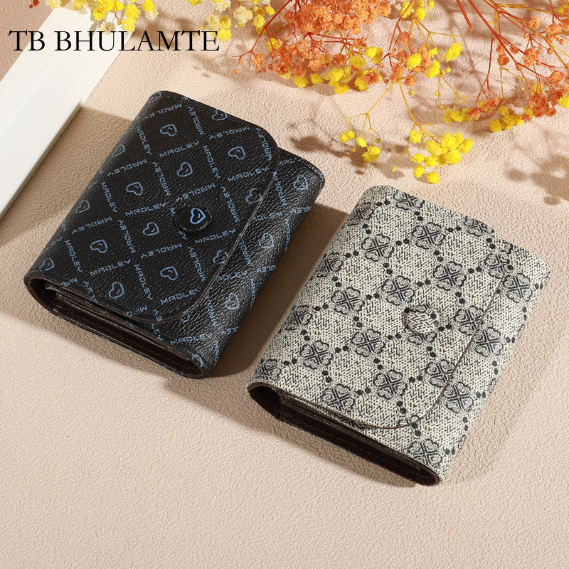 TB BHULAMTE Free Shipping Designer New Women's Card Holder Luxury Coin Bag Letter Heart Shaped Flower Tote Bag Fashion Trend Multi Slot Wallet