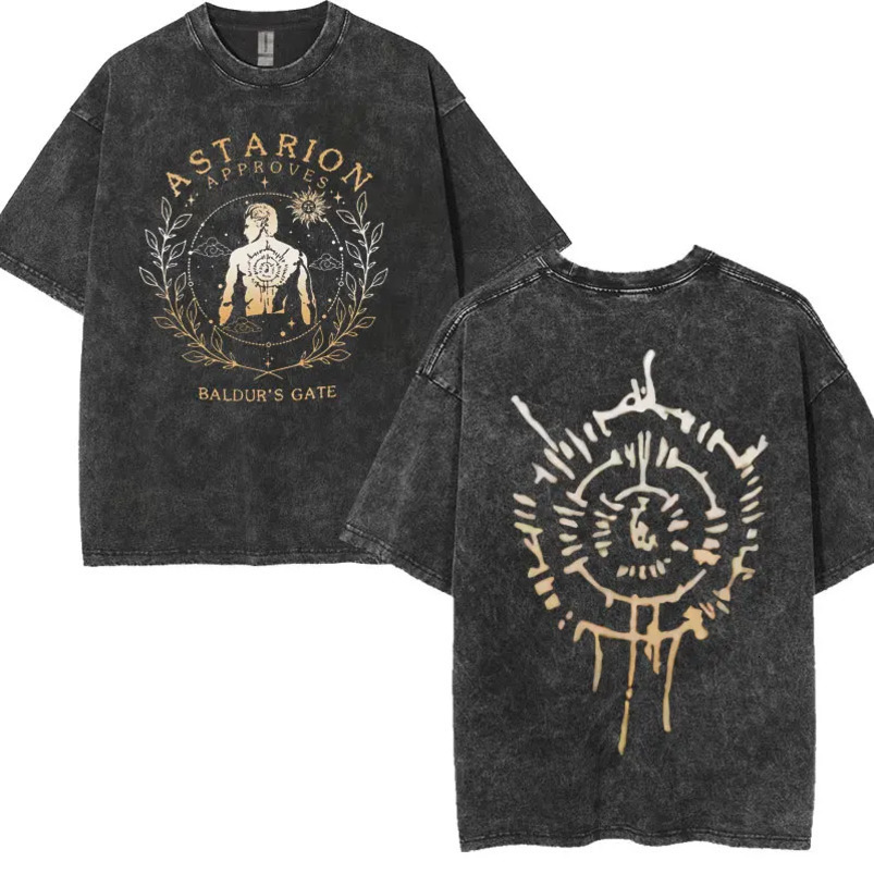 Summer retro water wash vintage Tshirt mens and womens casual loose high street trendy fashion top graphic t shirts 250919