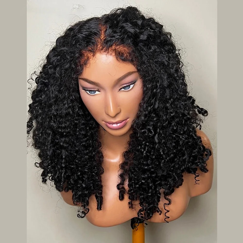 Perruques de cheveux humains bouclés coqueurs 4c Broissures avant en dentelle 13x6 Wig frontale en dentelle HD CHILLES CHILLINES NATURES CHILLINE