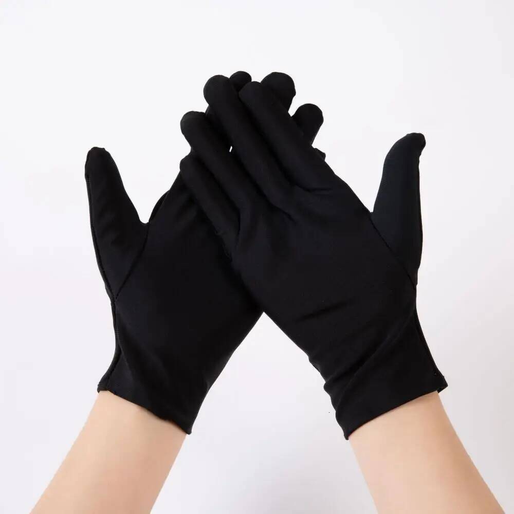 1 paire fashion gloves hommes étiquette noire stretch vélo moto mince pure doublure de soie ski marche gants intérieurs ddmythur