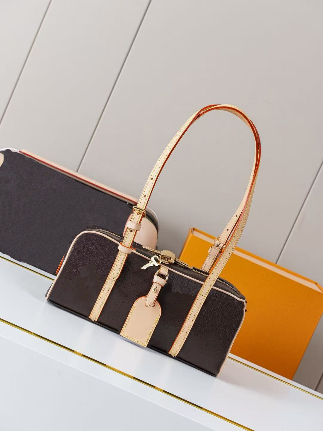 2025 high-quality luxury designer classic retro bowling handbag casual women's cross-body bag original 10A handbag women's luxury brand sh