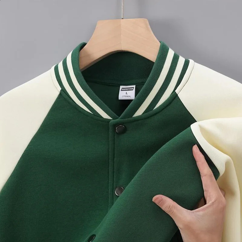 320G Veste massive blanche noire Vestes surdimensionnées hommes décontractés de baseball personnalité de rue couture de rue chaude vestes de kami