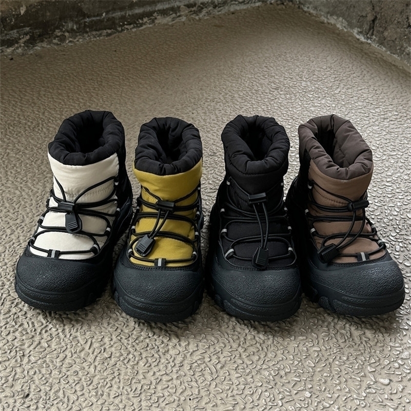 Bottes de neige épaisses d'hiver épaisses d'hiver Produits Boys Chaussures de coton chaud Girls Bottes d'école sans glissement extérieur 250918
