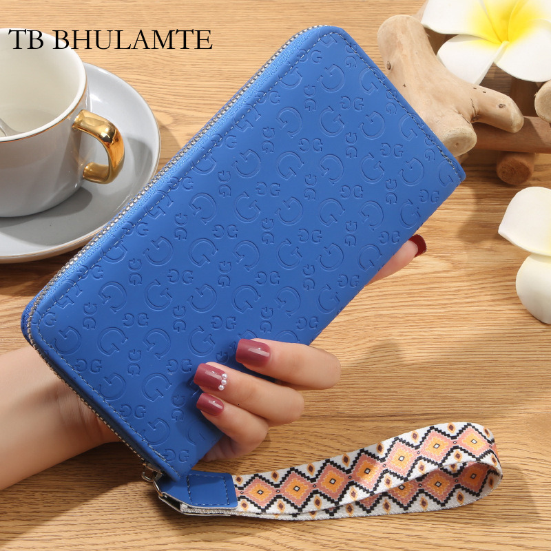 Tb bhulamte livraison gratuite nouvelle créatrice de cuir PU pour femmes à la mode simple sac à main imprimé de luxe portefeuille ultra léger et