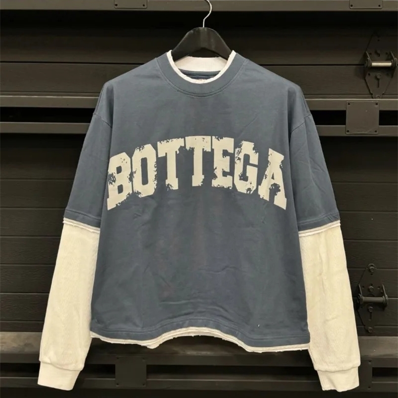 Street Fashion Letter Printed Cotton Round Neck Long Sleeve Tshirt Men Y2k Trendy Casual Loose Oversized Top Women250918