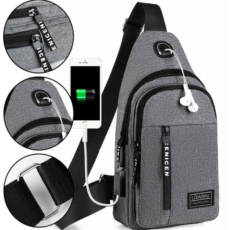 Sac pour hommes Couleur continue Sac à coffre pour hommes extérieurs à la mode décontractée Small Satchel Canvas Handbag Messager Messenger Sacs