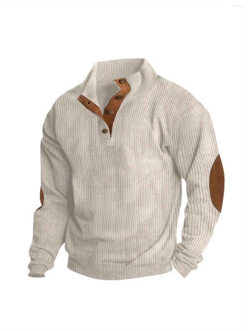 Men's Jackets Autumn And Winter Outdoor Loose Jacket Velvet Casual Standing Collar Long-sleeved Button Hoodie Version