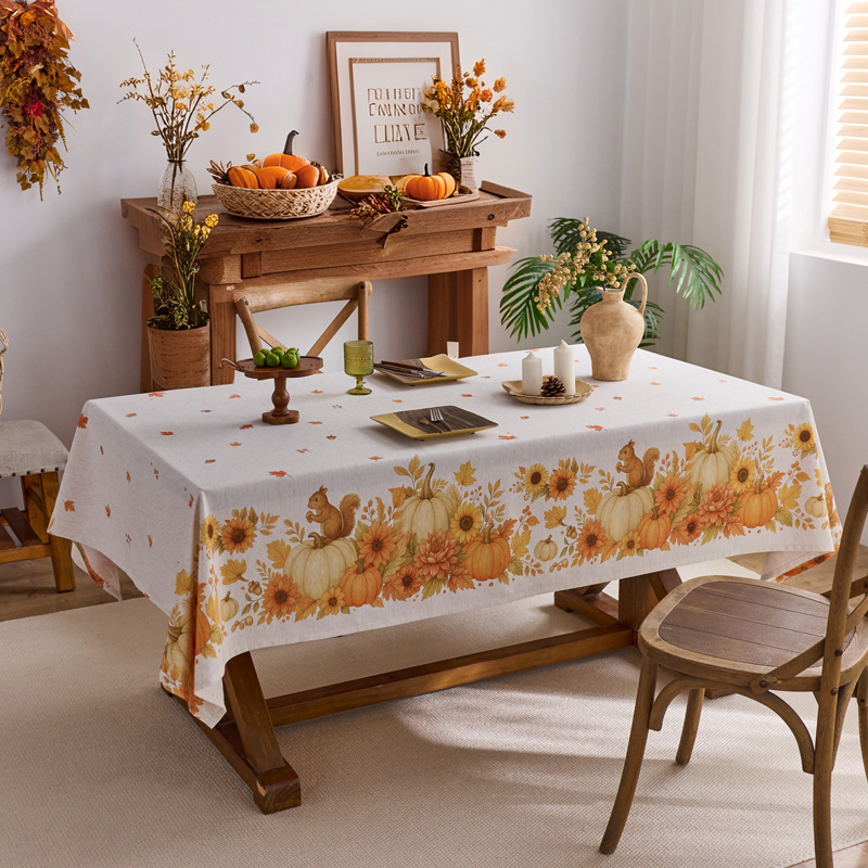 Atmosphere Table Living Room Decoration Printing Restaurant Dining Table Tablecloth Waterproof Tablecloth Coffee-image-1105065587