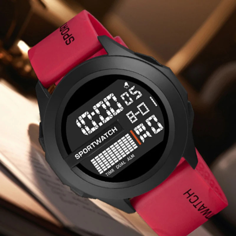 YIKAZE Sport Watch for Men Military Digital Stopwatch Luminous Date Week Waterproof Mens Clock Electronic Wristwatch 250918