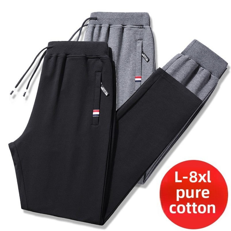 Pantalon d'automne lâche gymnase Jogger Track Mens 6xl 8xl Men Fitness Sportswear Tracksuit Elastic Swear Sweat Pantal