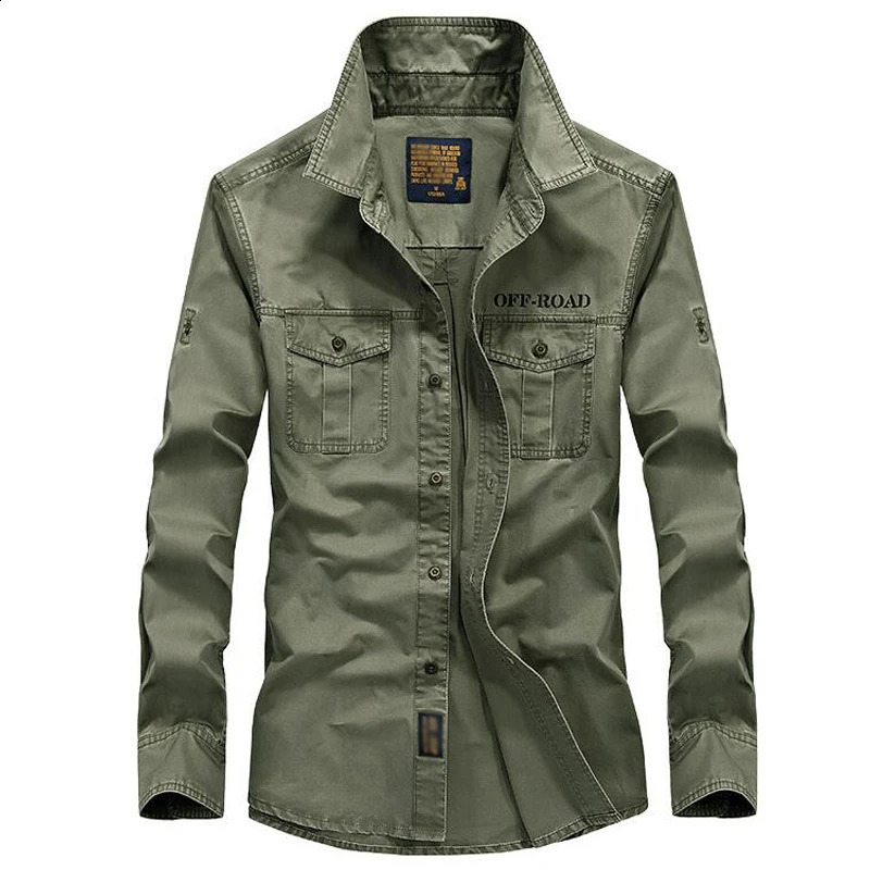 Military Army Shirt Men 100 Cotton Long Sleeve Shirts Mens Plus Size 5XL 6XL Clothes Blusas Camisa Masculina 250919