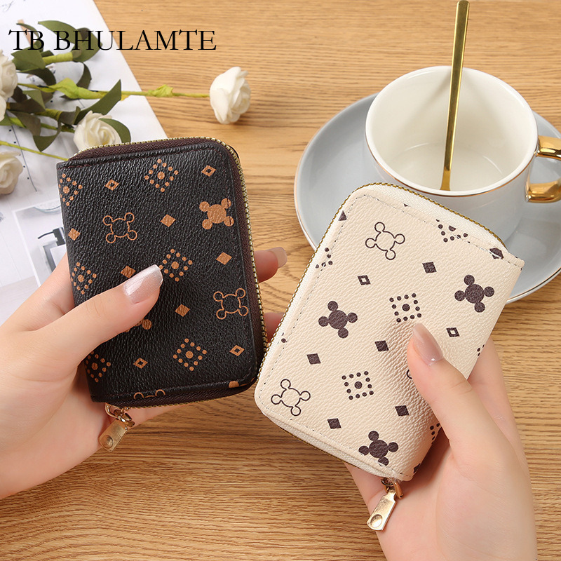 TB BHULAMTE Free Shipping Designer Card Bag Luxury Wallet Accordion Bag New Zipper Mini Simple Coin Bag Women's Cute Style