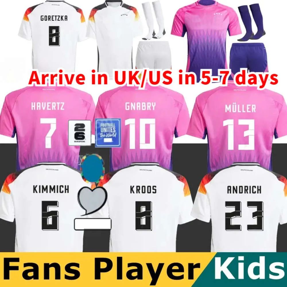 2024 Allemagne Hummels Gnabry Soccer Jerseys Kit de Coupe d'Europe 24 25 Kroos Werner Draxler Reus Muller Gotze Men Football Shirts Kids Kits Fan