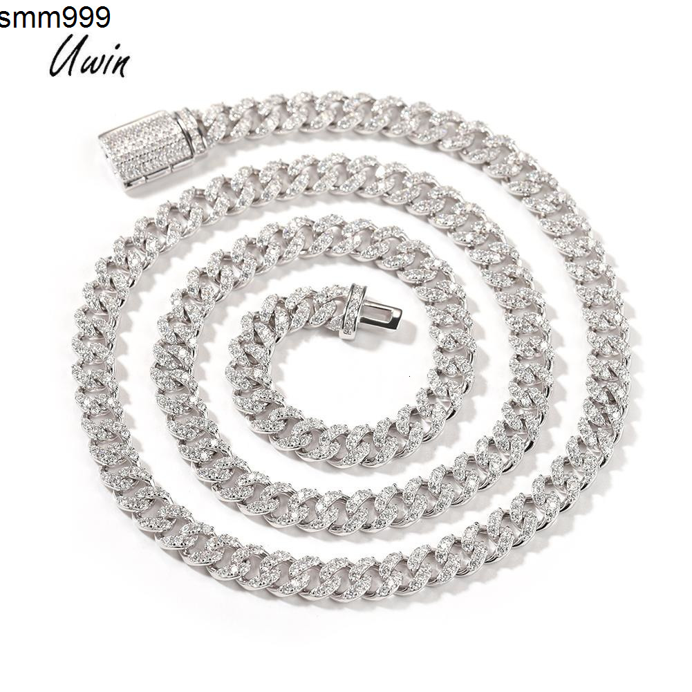 Fine Jewelry 6MM Cuban Link Chain 925 Sterling Silver Moissanite Hiphop Jewelry Women Men Necklace Bracelet Wedding Religious