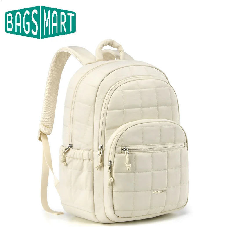 BAGSMART Laptop Bags College Casual Backpack for Women Quilted Small Computer Bookbag WaterResistant 156 Inch notebook Bag250918
