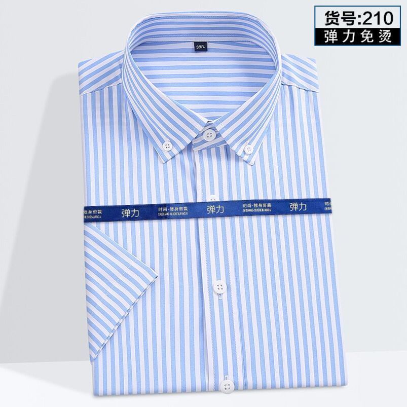 Summer Young Mens Stranged ShortSleeved Shirt Non-Ironing Anti Business Casual Fashion Breathable Trend TOUT 250919