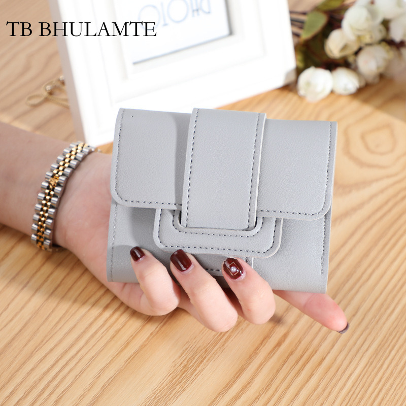 TB Bhulamte Designer Luxury Nouvelle édition coréenne Couleur de style Solide Solide à trois fois Portefeuille Fonde de cartes à sous-cartes Mult