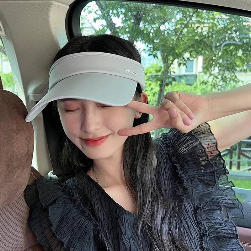Summer Ice Silk Sun Visors for Women Men Cooling Soft Headband UV Protect Empty Top Breath Hats Casual Running Sport Golf Cap ddmythur
