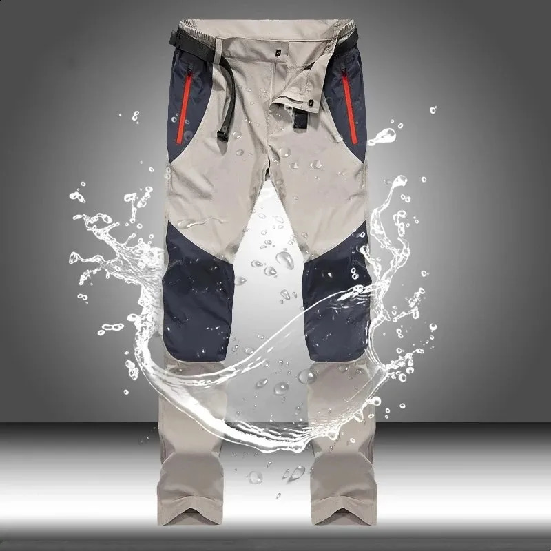 Tactical Waterproof Cargo Pants Men Spring Summer Quick Dry Long Trousers Outdoor Sports Trekking Camping Fishing 4XL 250919