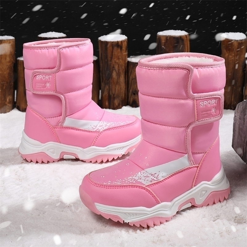 Hiver Enfants extérieurs Boots Princesse Elegant Girls Chaussures Épreuve d'eau fille Boots de neige enfants